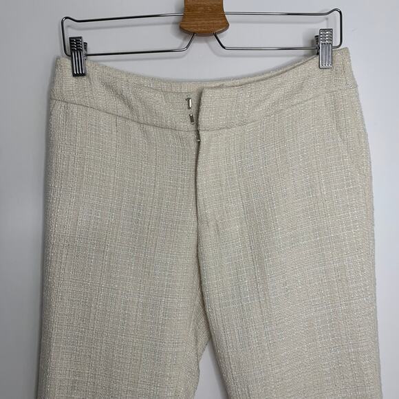 Alexis Ivory Fringed Tatum Tweed Wide Leg Pants Womens Small - Picture 8 of 16